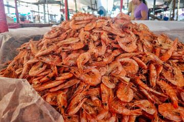 Camarão no mercado
