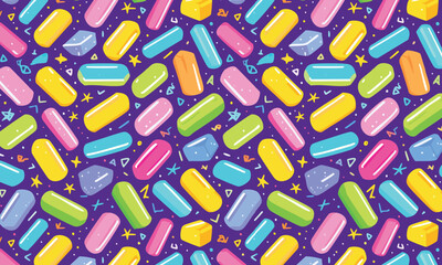 Vibrant Colorful Abstract Sprinkles Seamless pattern Background