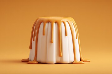 Caramel Pudding Sweet Dessert Food.