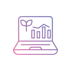 Farm Management Software Icon vector stock illustration