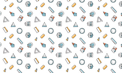 Playful Doodle Icons Cute Hand-Drawn Doodle Seamless Pattern