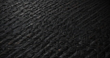 Intricate carbon fiber pattern, deep black gradients ,  black,  abstract illustration,  gradient