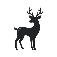 Retro Style Deer Silhouette Badge