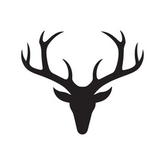 Deer antlers symbol silhouette