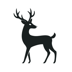 Retro Style Deer Silhouette Badge