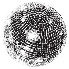 Disco ball isolated. Disco ball clipart. Mirrorball with lights.	
