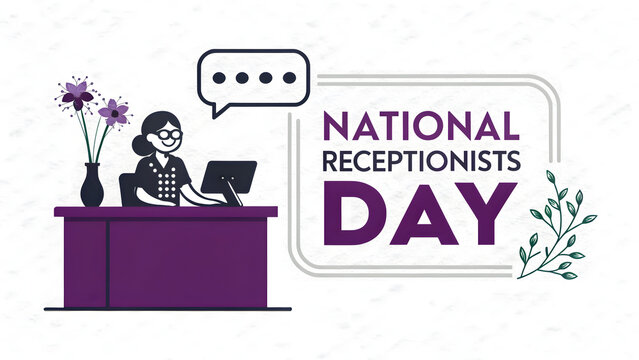 National Receptionists Day Celebration Featuring a Receptionist at Work
