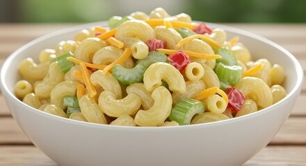 Homemade macroni salad.