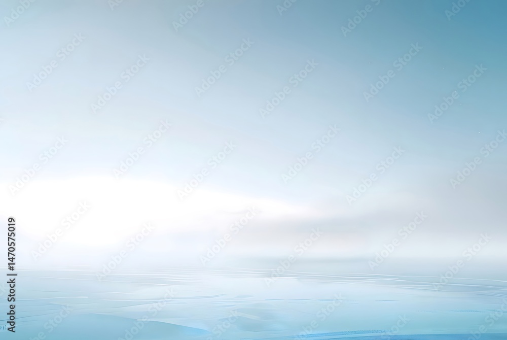 Aufkleber 穏やかな空と海の抽象的な背景 パステルカラーのグラデーションと柔らかなぼかし効果