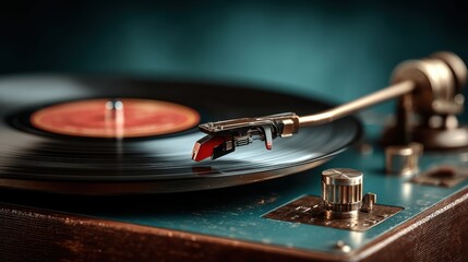 Vintage vinyl record, evoking nostalgia and classic vibes, isolated on background