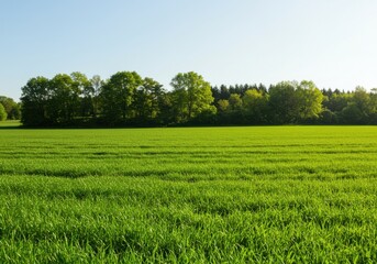 Obraz premium Green field landscape scenery image