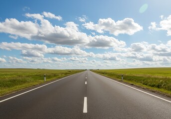 Empty asphalt road under sky