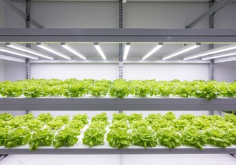 Lettuce growing hydroponically