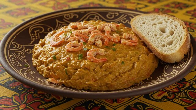 Delicious bob&oacute; de camar&atilde;o brazilian shrimp pur&eacute;e with manioc and coconut milk recipe idea food shot