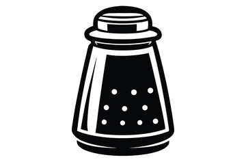 Monochrome style depicts a grater with a patterned surface and rounded top