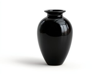 Fototapeta premium Sleek black vase, perfect modern decor.