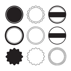 Collection of Circle Badges and Seals