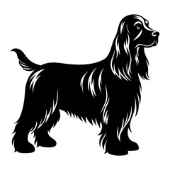 black dog vector illustration