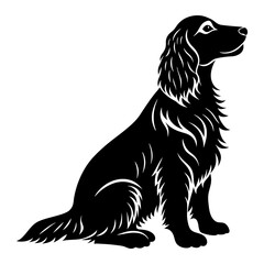 vector illustration of a black dog