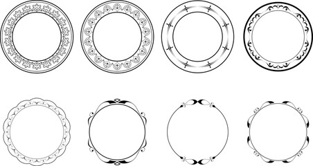 vector frames black on a white background, vintage