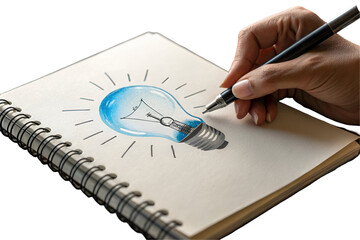 A businessman's hand uses a pen to write a signature on a paper document in the office notebook