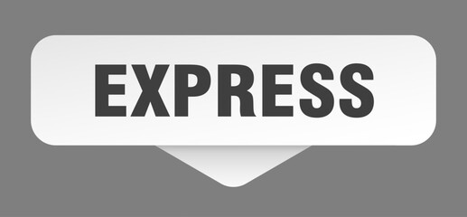 express sticker. express sign isolated on gray background