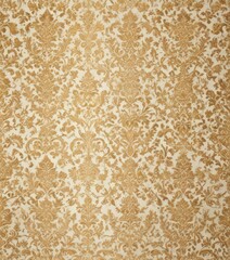 Intricate gold & cream damask pattern  Elegant, seamless wallpaper design , texture, decor, repeating