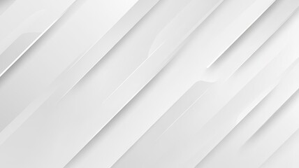 Abstract Composition of White Geometric Shapes