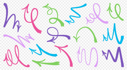 arrow marker graffiti style element set