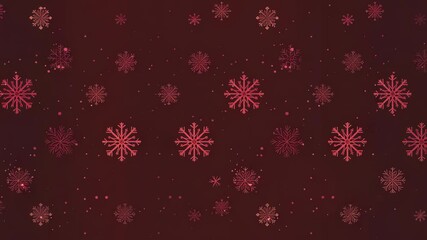 An evocative pattern features red snowflakes of varied sizes scattered across a rich red surface. The texture creates a festive, wintery, and elegant backdrop for seasonal designs. - Powered by Adobe