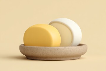 Soap bars Hygiene product concept Simple clean.