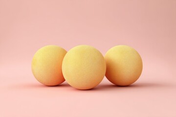 Eggs Trio Pastel Background.