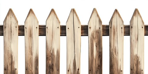 Aged Wooden Picket Fence (5)