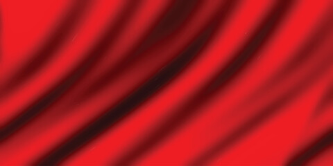 Elegant red fabric background with soft waves suitable for luxurious or theatrical designs