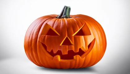 a jack o lantern pumpkin isolated on a white or transparent background