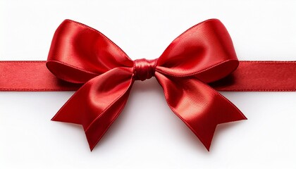 Fototapeta premium red bow isolated on white background
