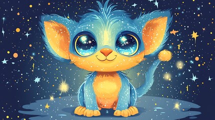 Obraz premium Cute cartoon animal illustration