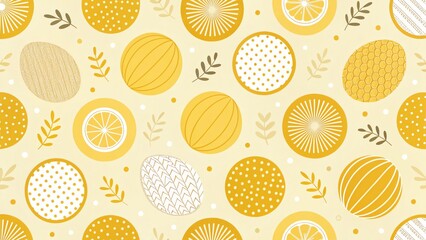 seamless pattern with yellow flowers