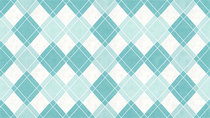 Chic Teal Diamond Checkered Pattern Background Design