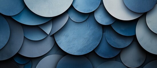 Fototapeta premium Abstract layered circles in cool tones