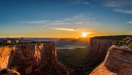 sunrise at the colorado national monument grand junction colorado