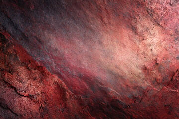 Obraz premium Red Rock Texture: Abstract close-up shot of a red rock surface, showcasing its rich texture, color variations, and natural formations. The image is ideal for backgrounds, design elements.