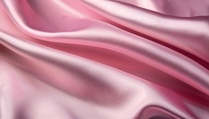 Fototapeta premium beautiful smooth elegant wavy light pink satin silk luxury cloth fabric texture abstract background design copy space
