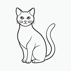 domestic shorthair cat Vector Art illustration