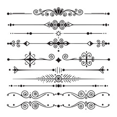 Collection of elegant and ornamental dividers for various design projects
