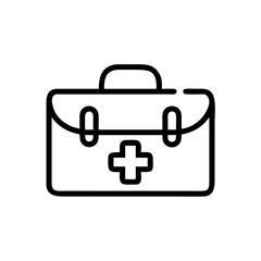 Obraz premium Icon of a doctorchest / first aid kit