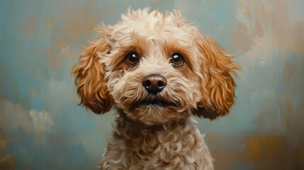 Cute fluffy dog portrait