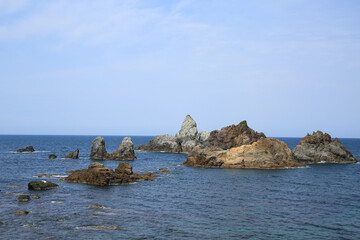 兵庫県新温泉町　穴見海岸展望台からの風景