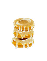 Donuts with topping sugar glaze