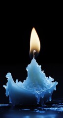 Melting candle ship afloat